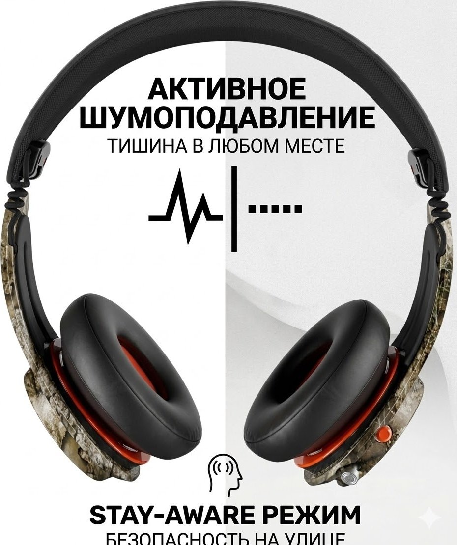 Наушники Skullcandy ICON ANC черно-оранжевый купить,64400