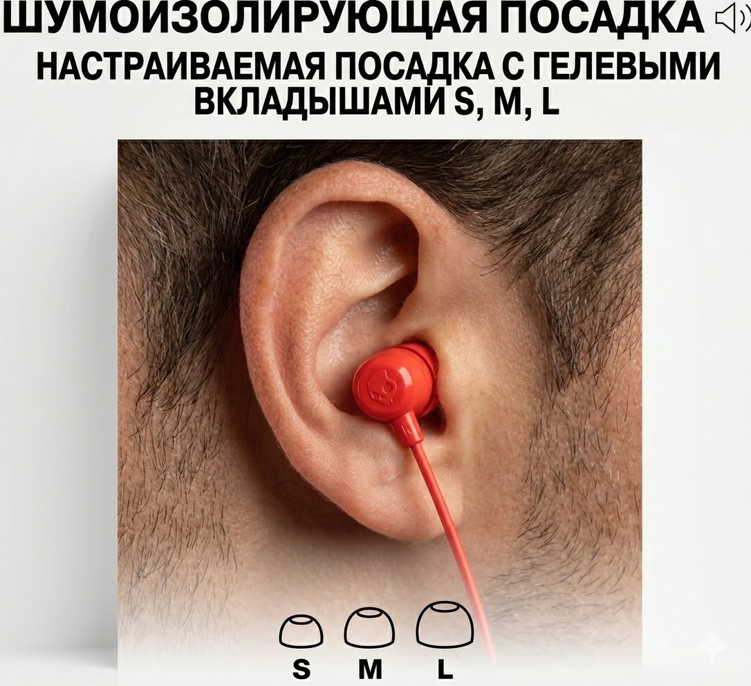 Наушники Skullcandy Jib USB C красный купить,13327