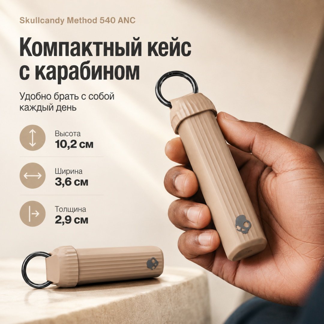 Наушники Skullcandy Method 540 ANC бежевый купить,102914