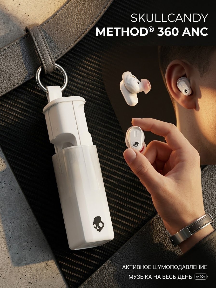 Наушники Skullcandy Method 360 ANC By Bose белый