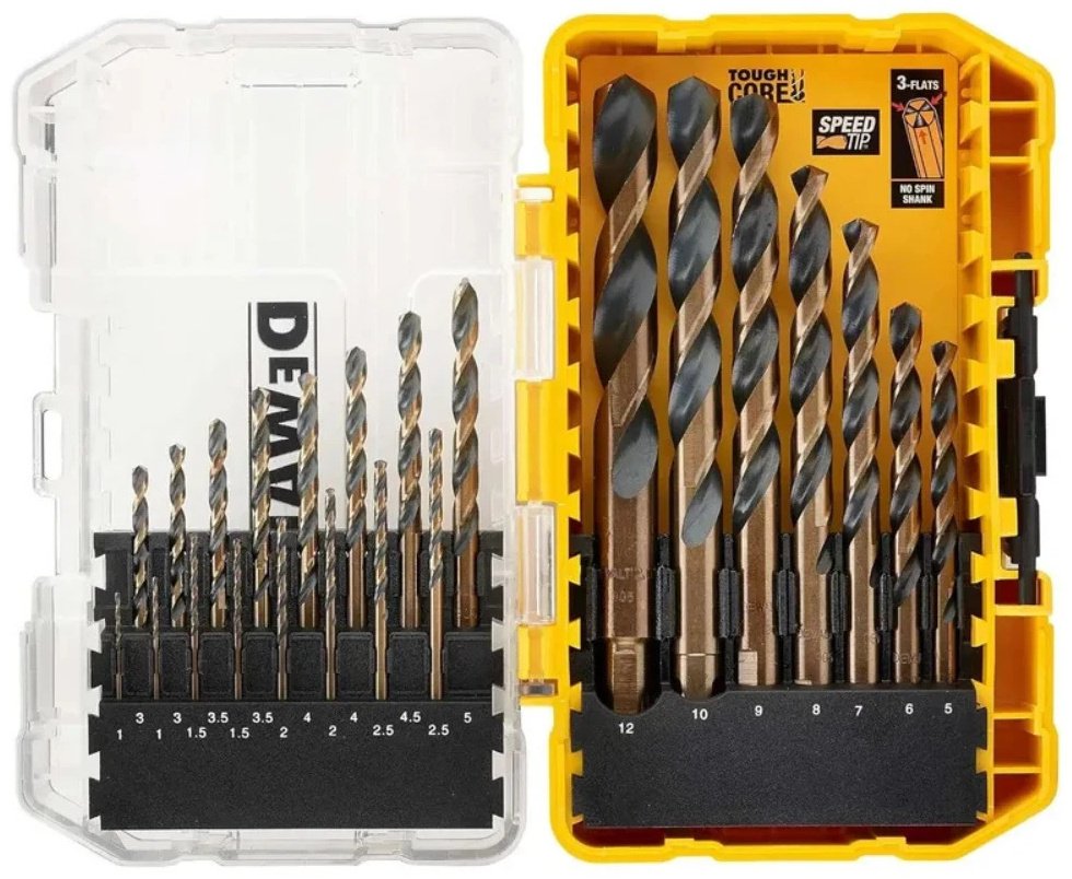 Сверло DeWALT спиральное DT70729-QZ 12 мм, 23 шт. купить,NaN