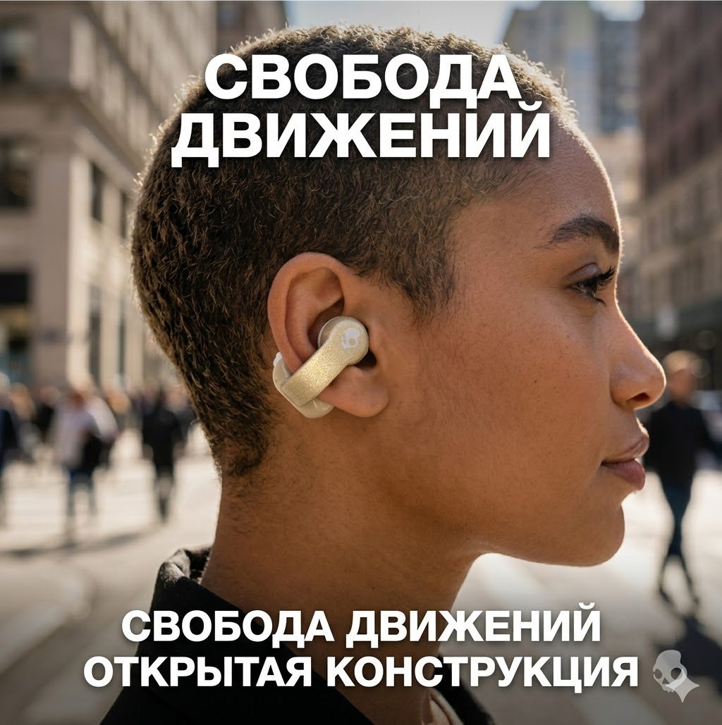 Наушники Skullcandy Push 720 Open золотистый купить,83448