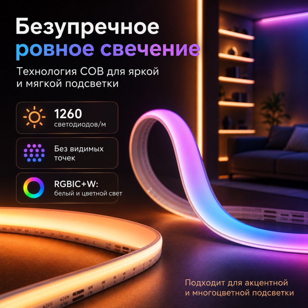 Светодиодная лента Govee белый, многоцветный 5 м