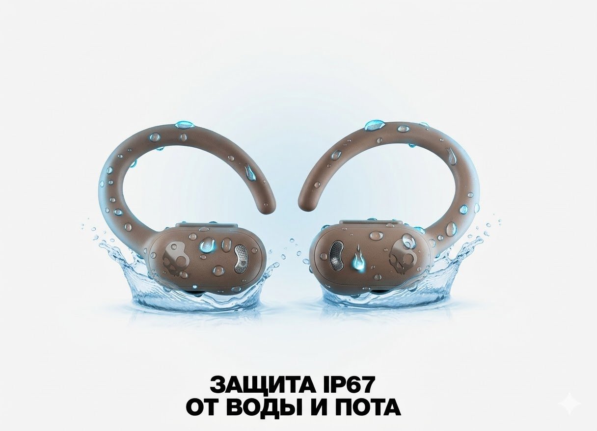 Наушники Skullcandy Push ANC Active коричневый купить,65519