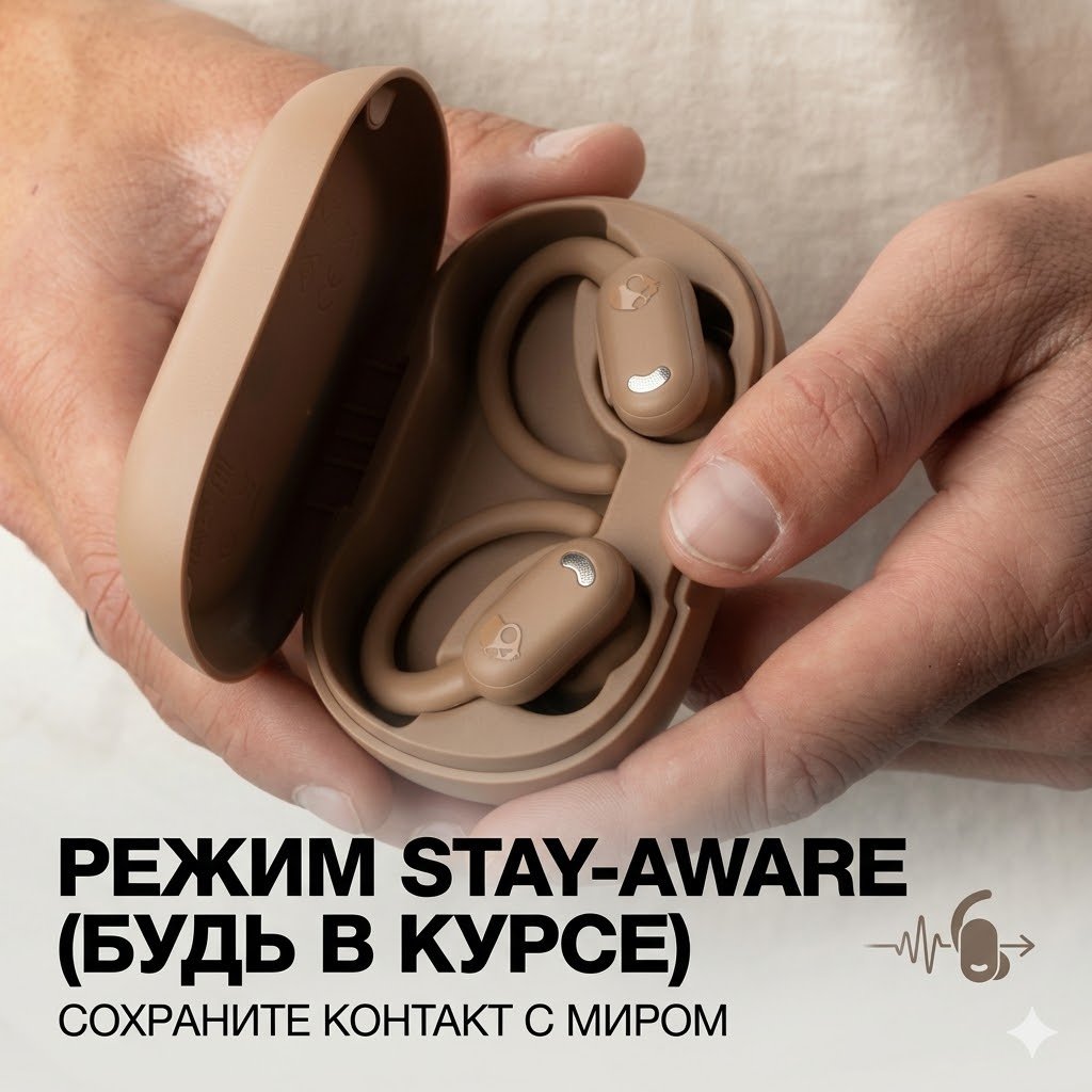 Наушники Skullcandy Push ANC Active коричневый купить,65519