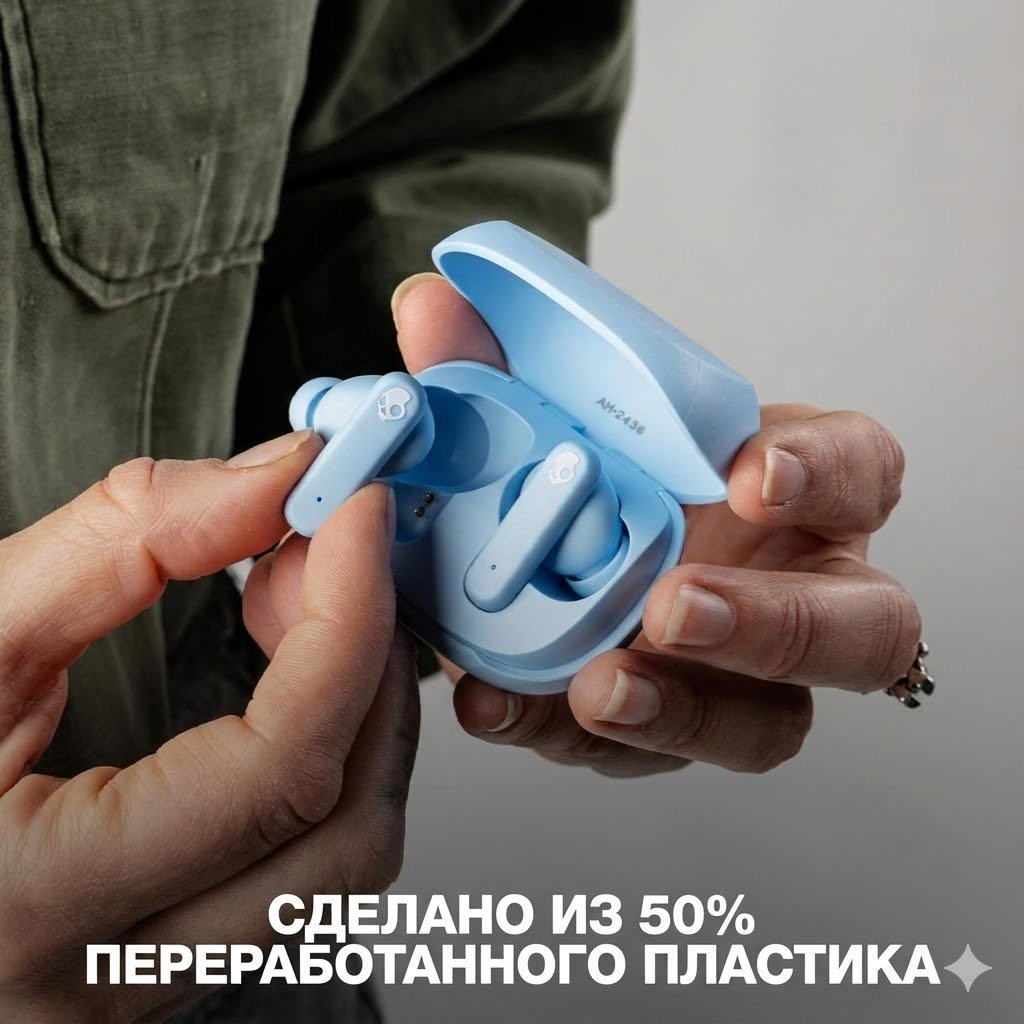 Наушники Skullcandy Smokin’ Buds синий купить,20391