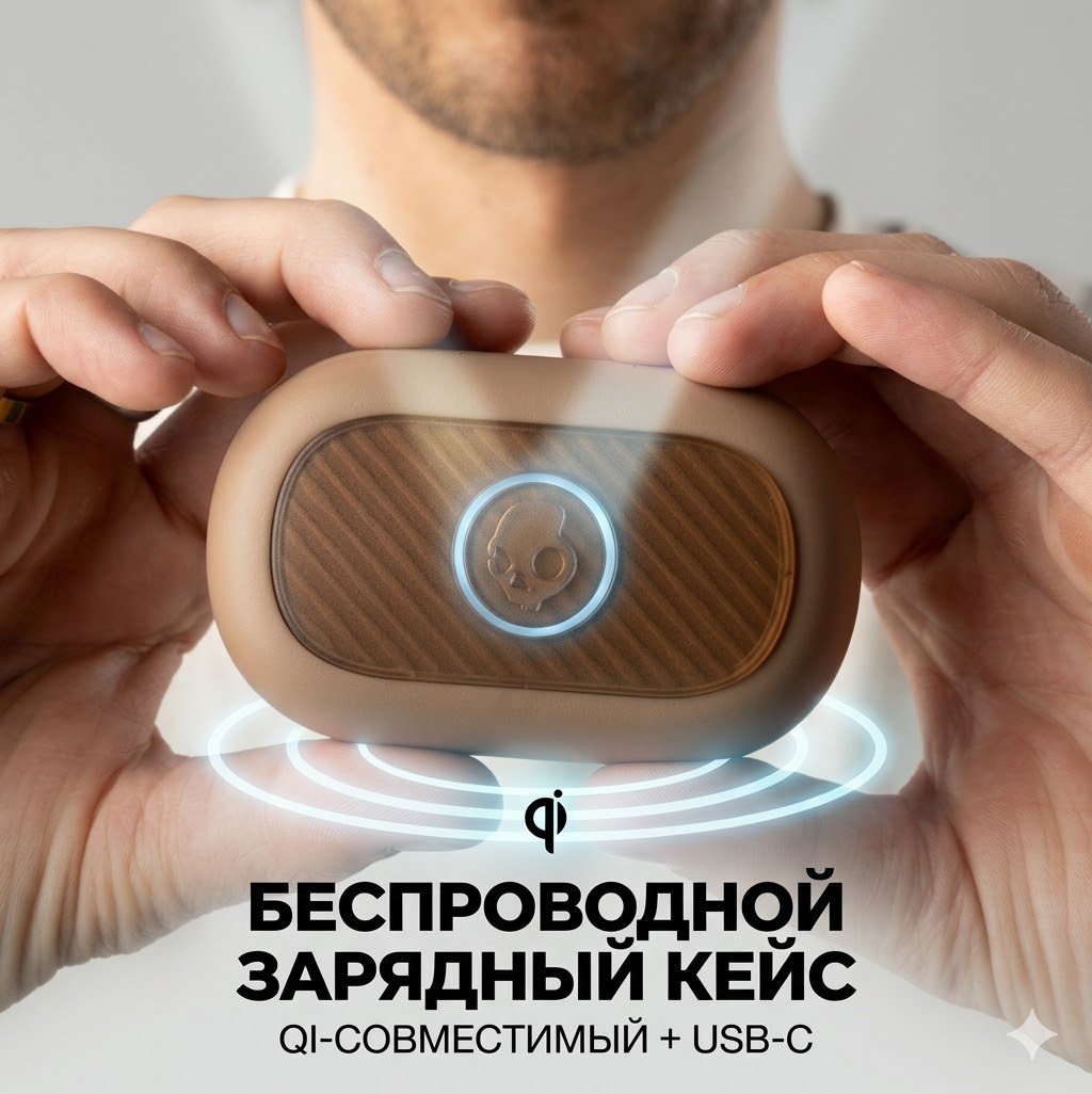 Наушники Skullcandy Push ANC Active коричневый купить,65519