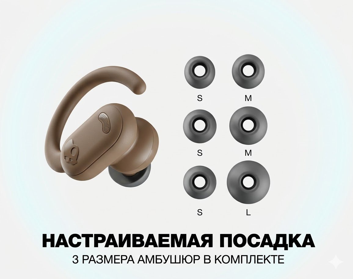 Наушники Skullcandy Push ANC Active коричневый купить,65519