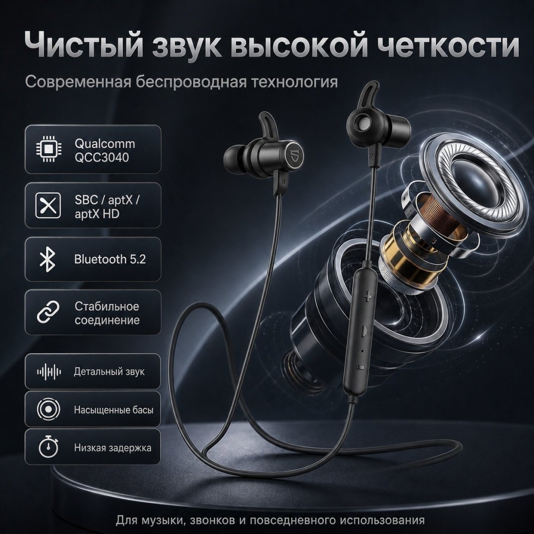 Наушники SoundPEATS Q35 HD+ черный купить,14950