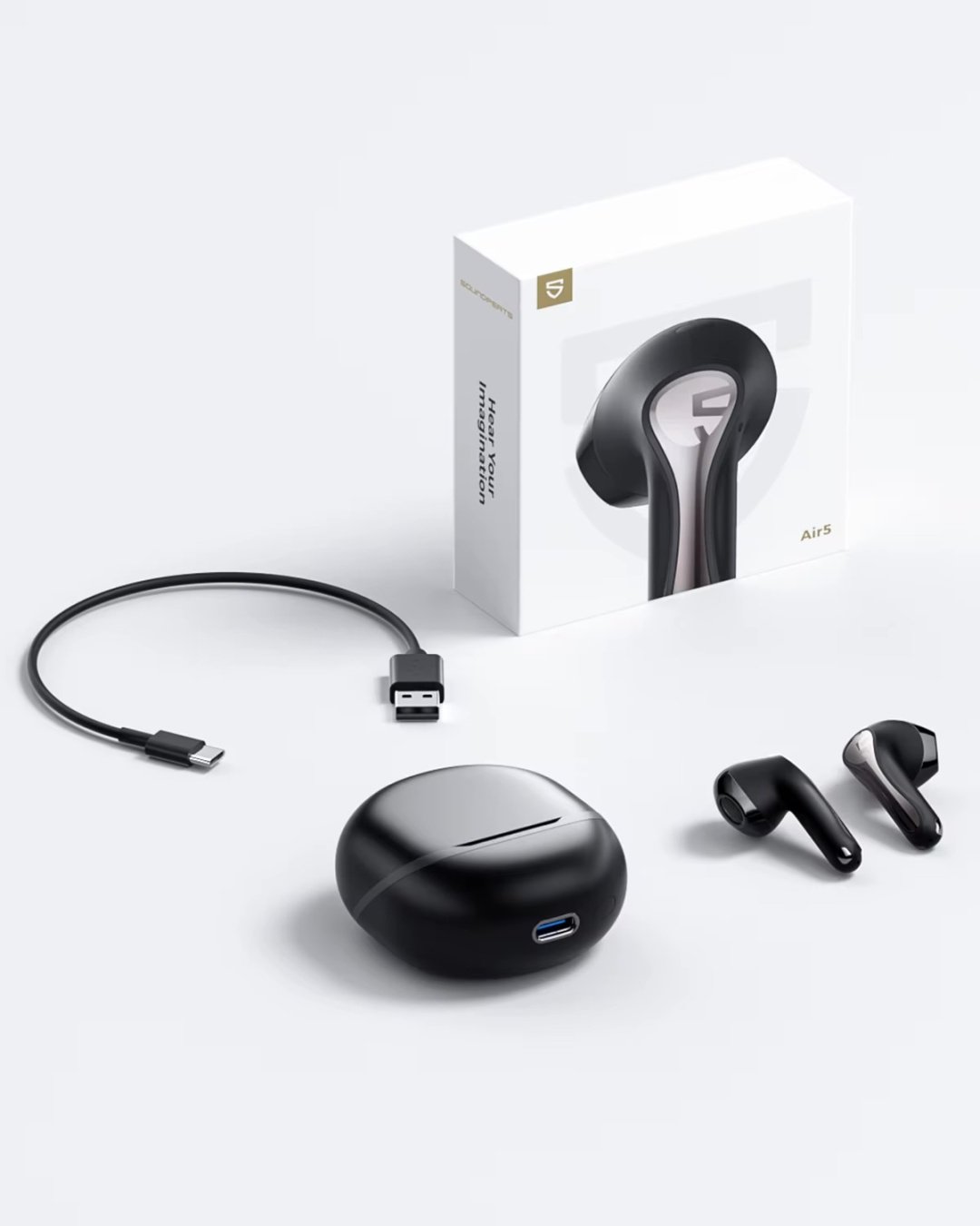 Наушники SoundPEATS Air 5 Lite черный купить,31050