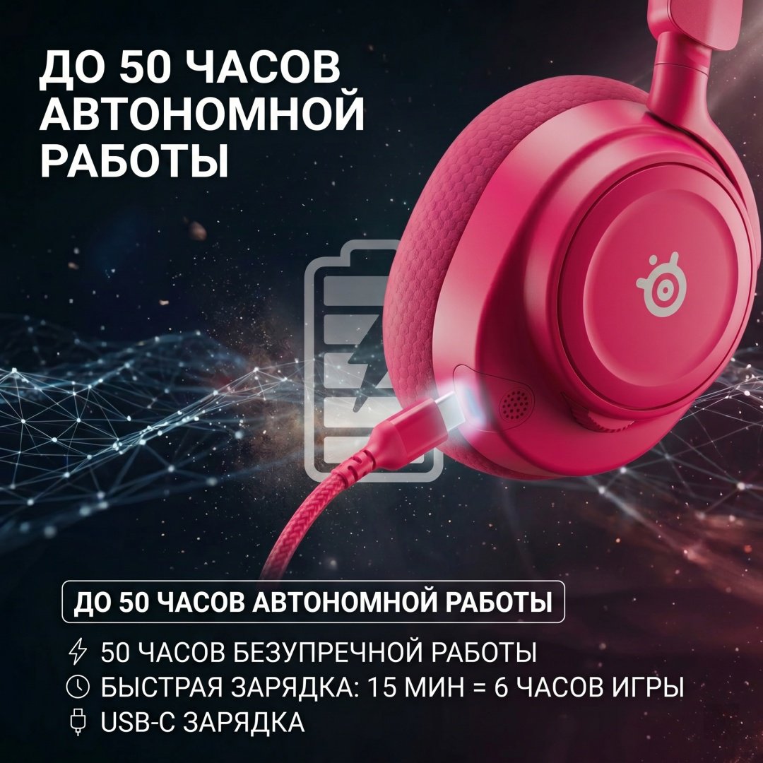 Наушники SteelSeries Nova 7 Wireless Gen 2 розовый