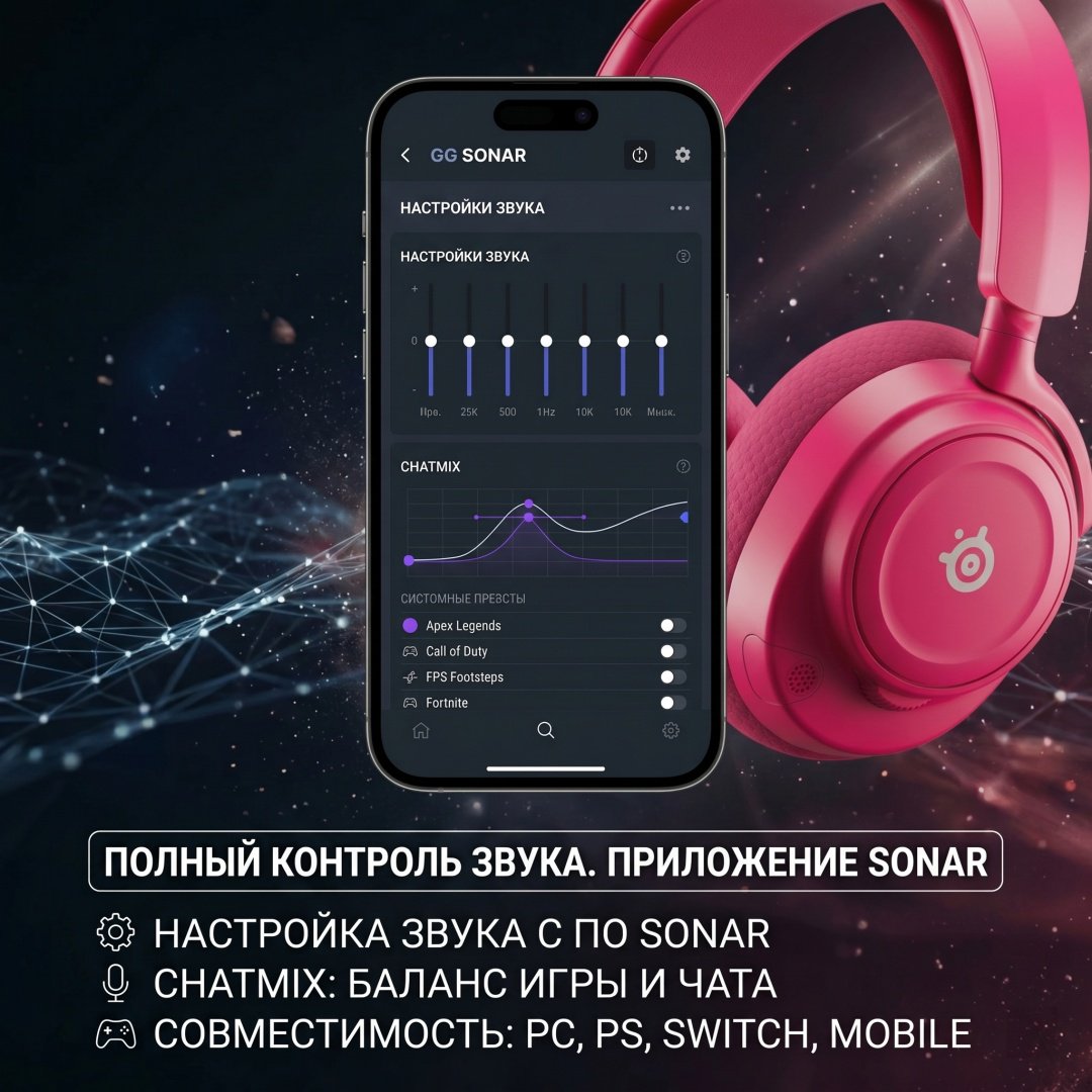 Наушники SteelSeries Nova 7 Wireless Gen 2 розовый