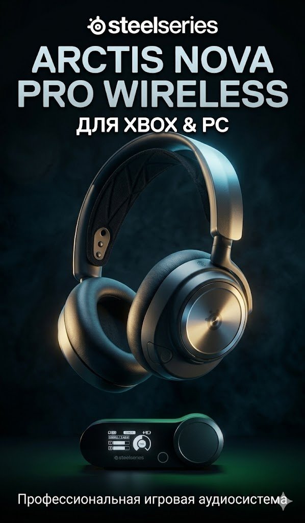 Наушники SteelSeries Arctis Nova Pro For Xbox Wireless черный - ForteMarket Наушники SteelSeries Arctis Nova Pro For Xbox Wireless черный купить,286350