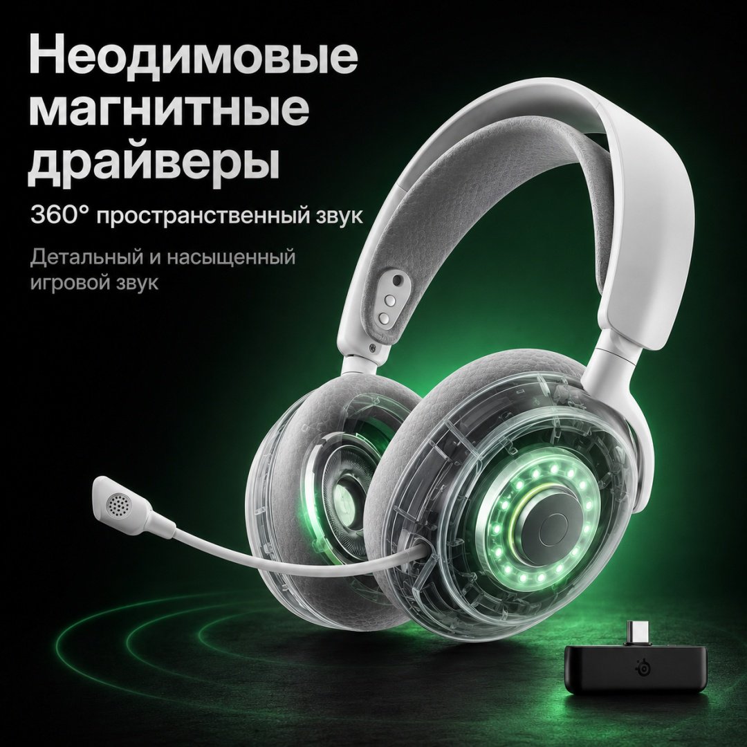 Наушники SteelSeries Arctis Nova 7X Wireless Gen 2 белый купить,171350