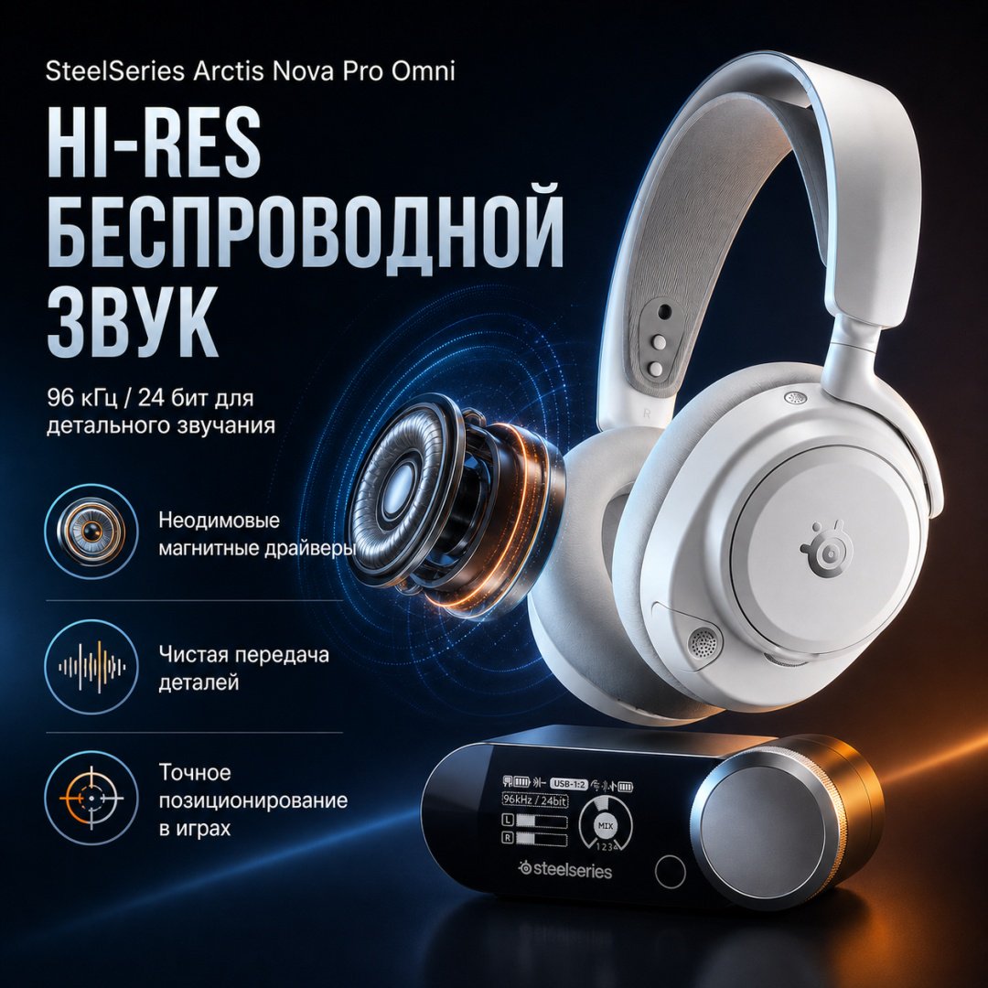 Наушники SteelSeries Arctis Nova Pro Omni белый