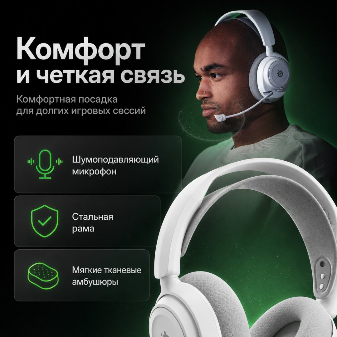 Наушники SteelSeries Arctis Nova 7X Wireless Gen 2 белый купить,171350