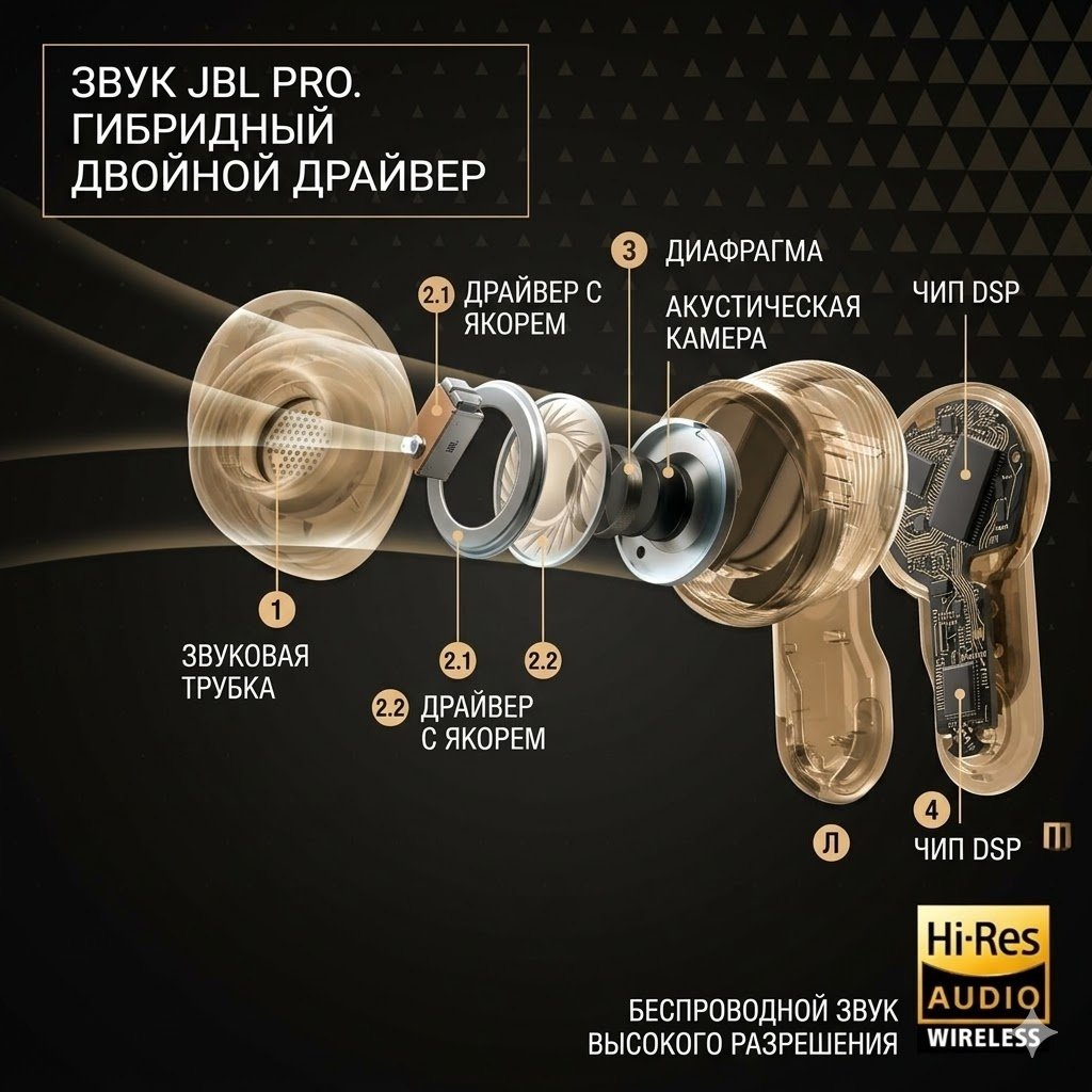 Наушники JBL Tour Pro 3 бежевый купить,NaN