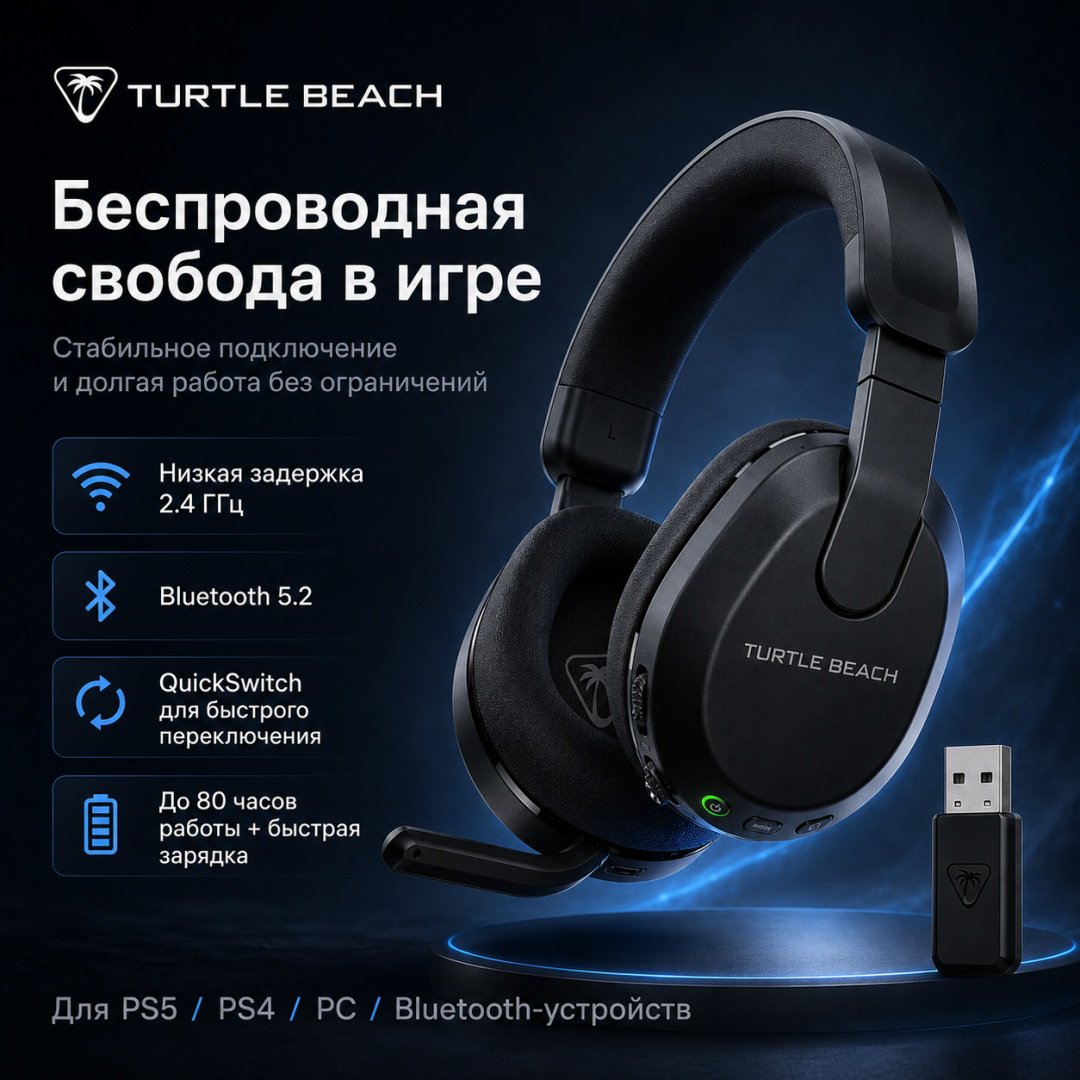 Наушники Turtle Beach Stealth 600 Headset (Gen 3) PlayStation черный купить,NaN