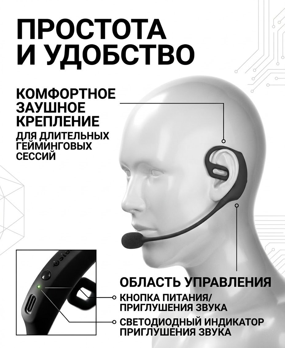 Микрофон SteelSeries Arena Wireless Mic черный купить,67850