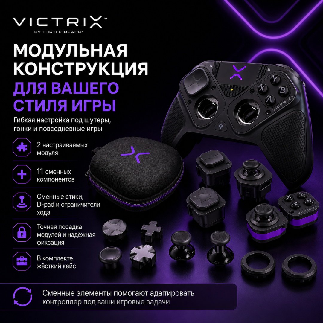 Игровой контроллер Victrix Pro BFG Reloaded Wireless Modular Controller PC черный купить,NaN