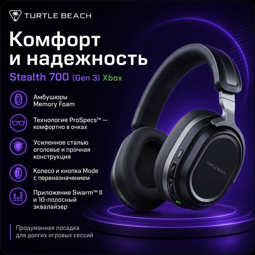 Наушники Turtle Beach Turtle Beach Stealth 700 Headset (Gen 3) Xbox черный купить,NaN
