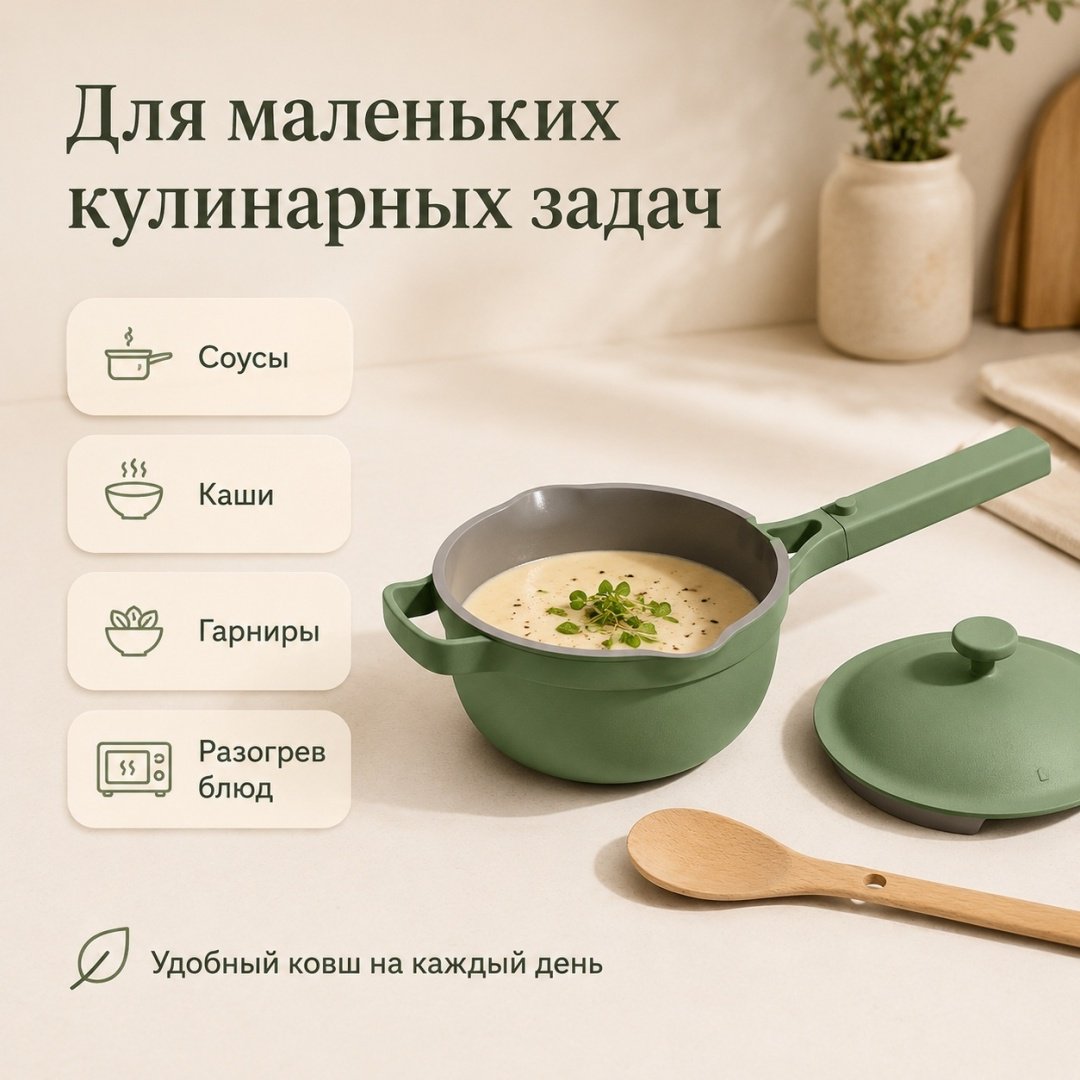 Ковш 2.4 л, OUR PLACE Mini Perfect Pot 22 см сталь