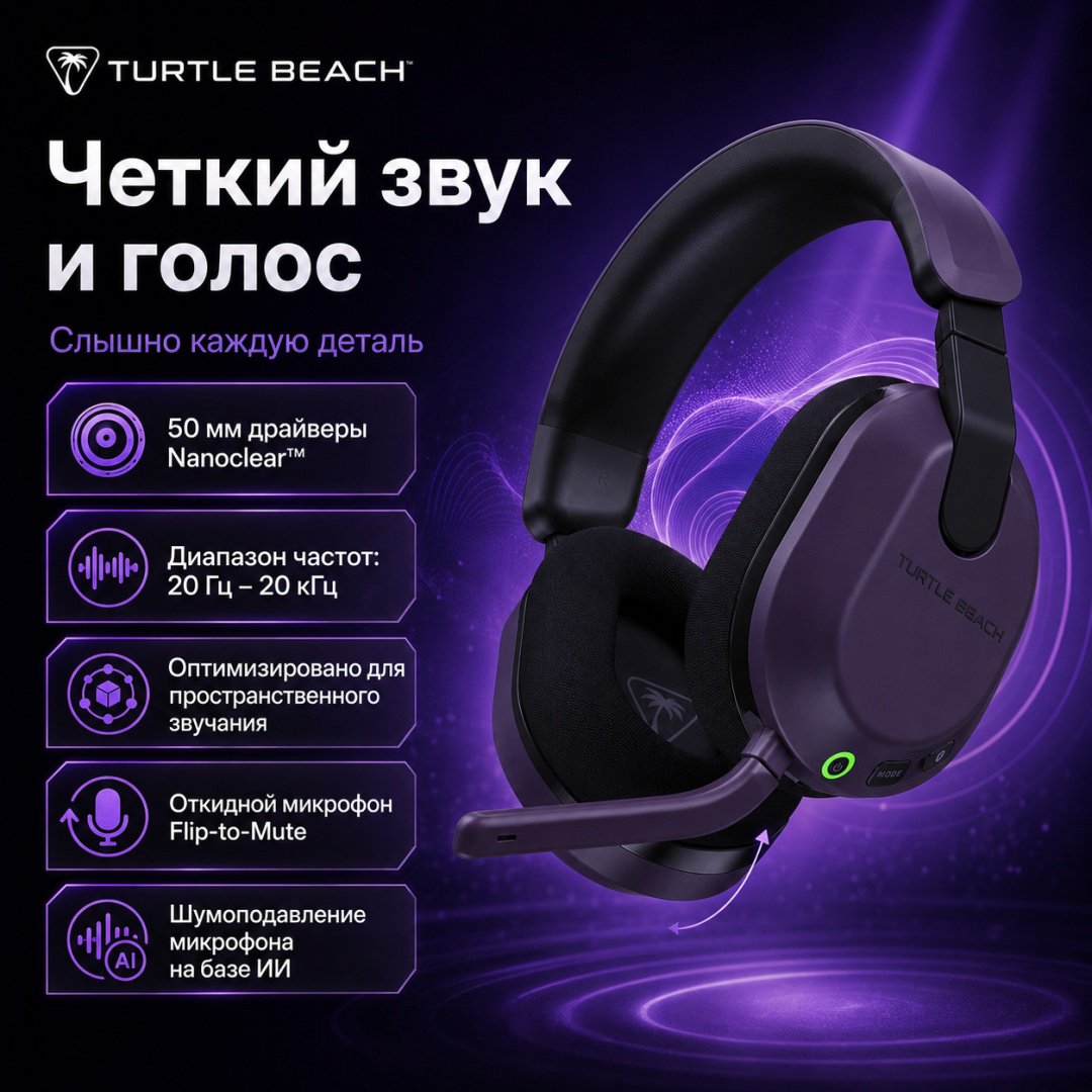 Наушники Turtle Beach Stealth 600 Headset (Gen 3) Xbox фиолетовый купить,NaN