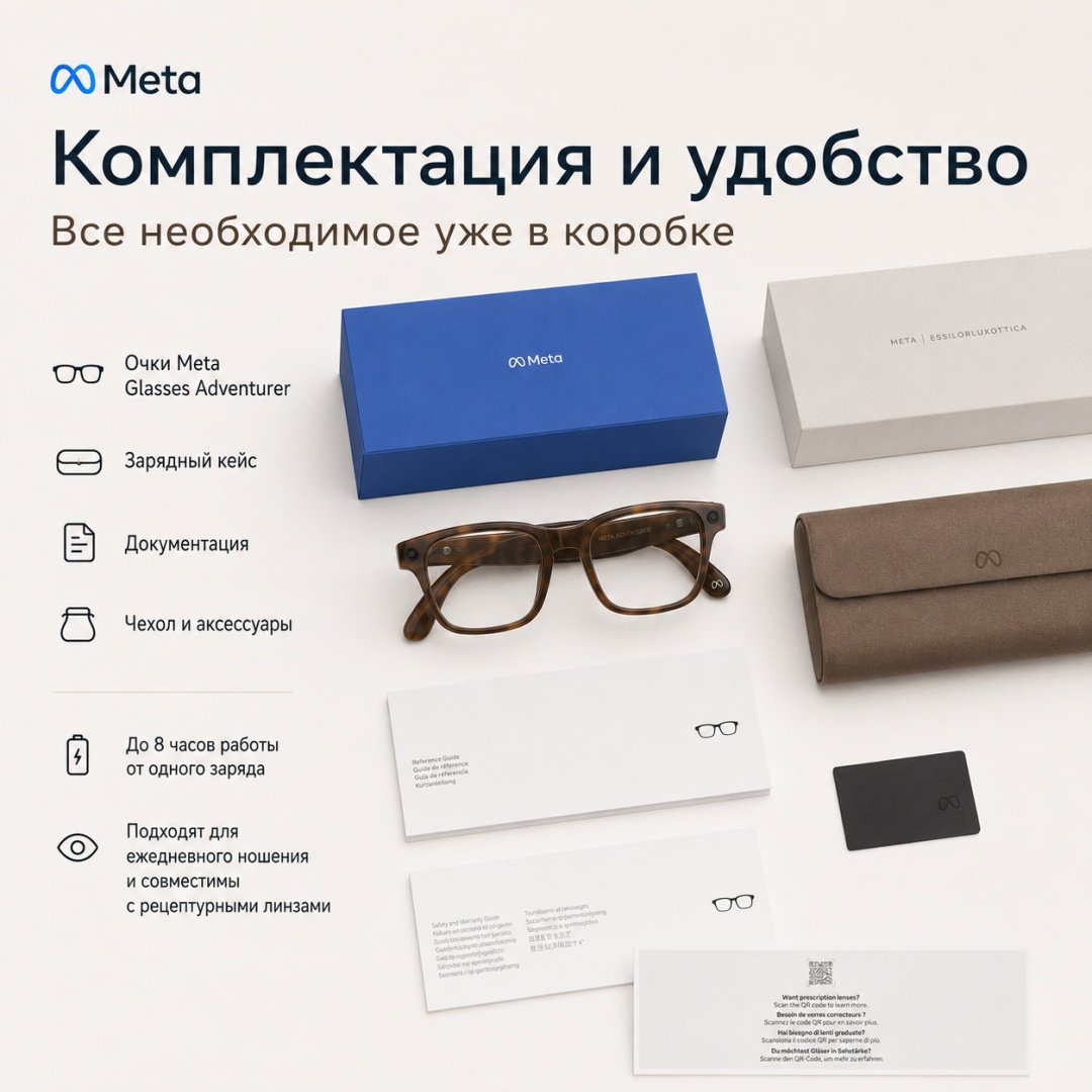Смарт-очки Meta Adventurer коричневый купить,NaN