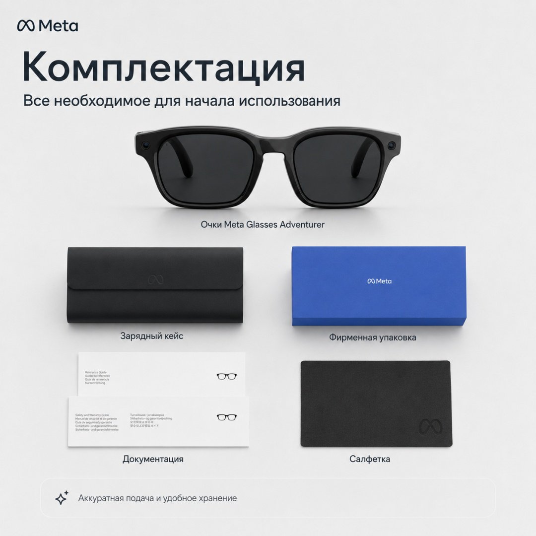 Смарт-очки Meta Adventurer черный купить,NaN