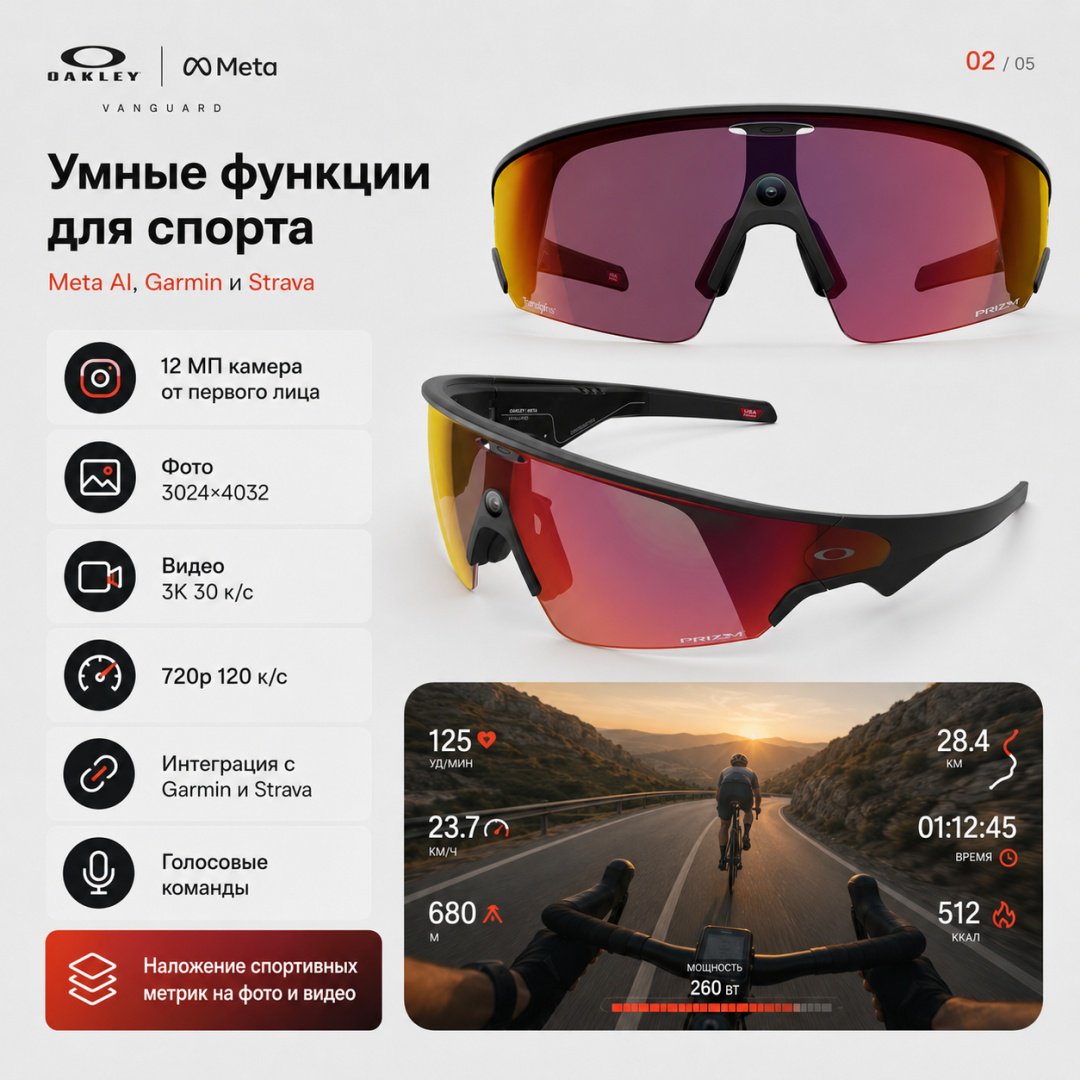 Смарт-очки Meta Vanguard черный купить,NaN
