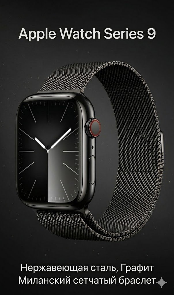 Смарт-часы Apple Watch Series 9 GPS 41 мм графитовый-серый купить,NaN