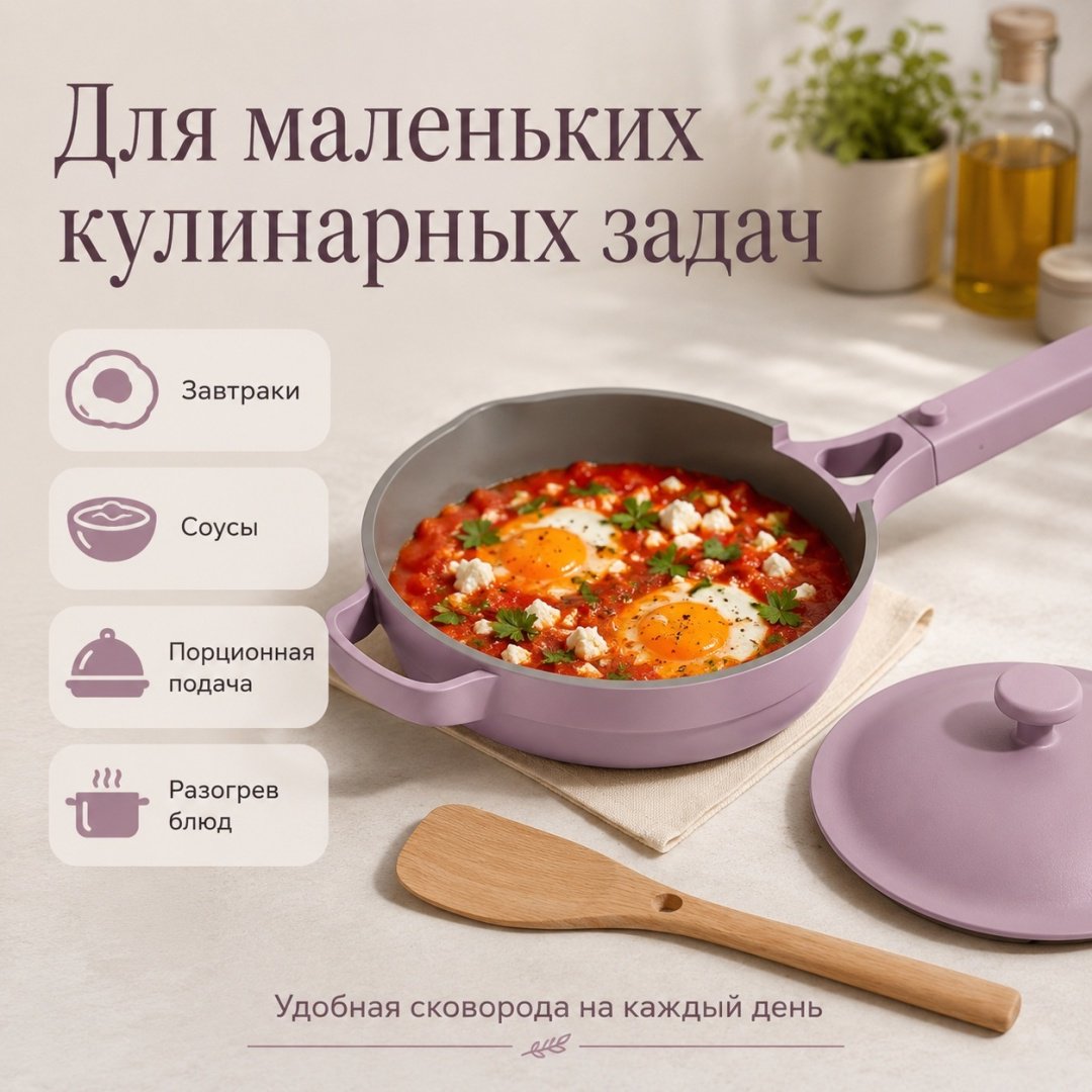 Сковорода порционная OUR PLACE 21 см с антипригарным покрытием, алюминий купить,132250
