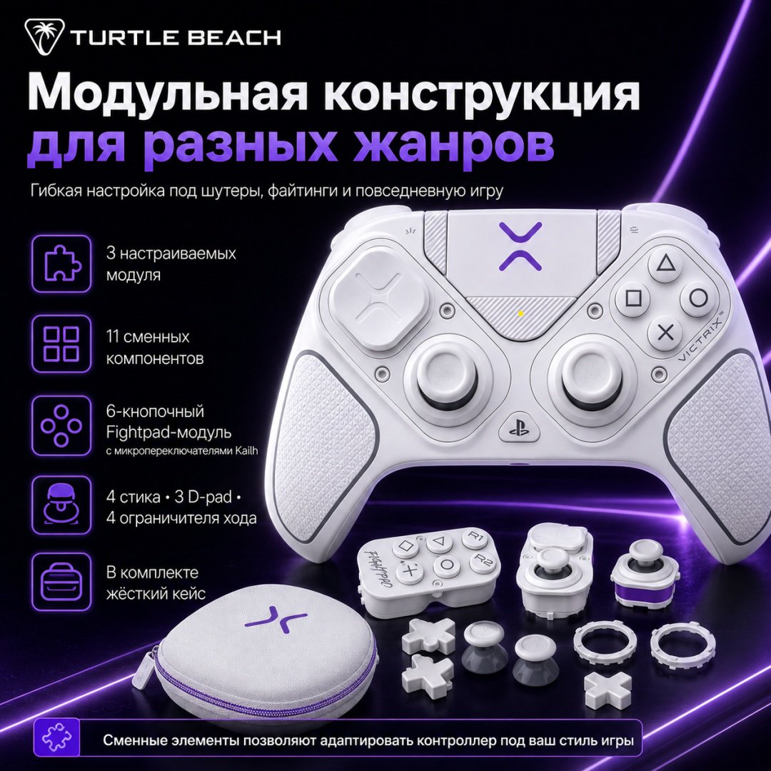 Игровой контроллер Victrix Pro BFG Reloaded Wireless Modular Controller PlayStation белый купить,NaN
