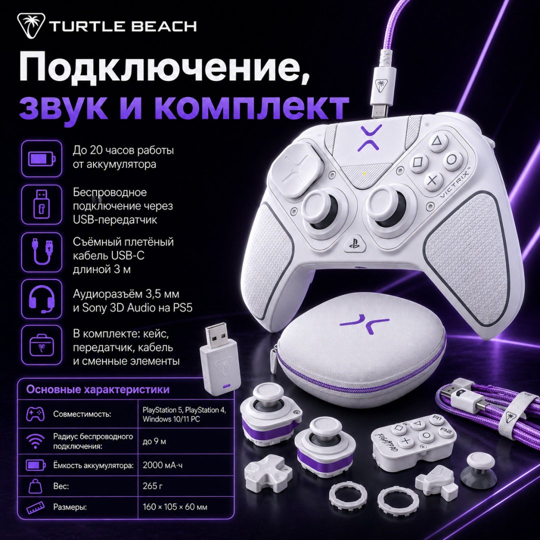 Игровой контроллер Victrix Pro BFG Reloaded Wireless Modular Controller PlayStation белый купить,NaN