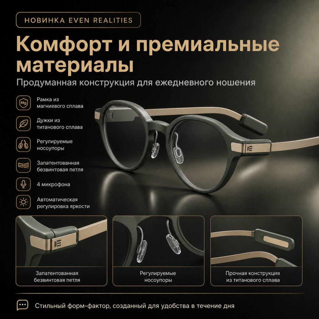 Смарт-очки Even Realities G2 A зеленый купить,NaN