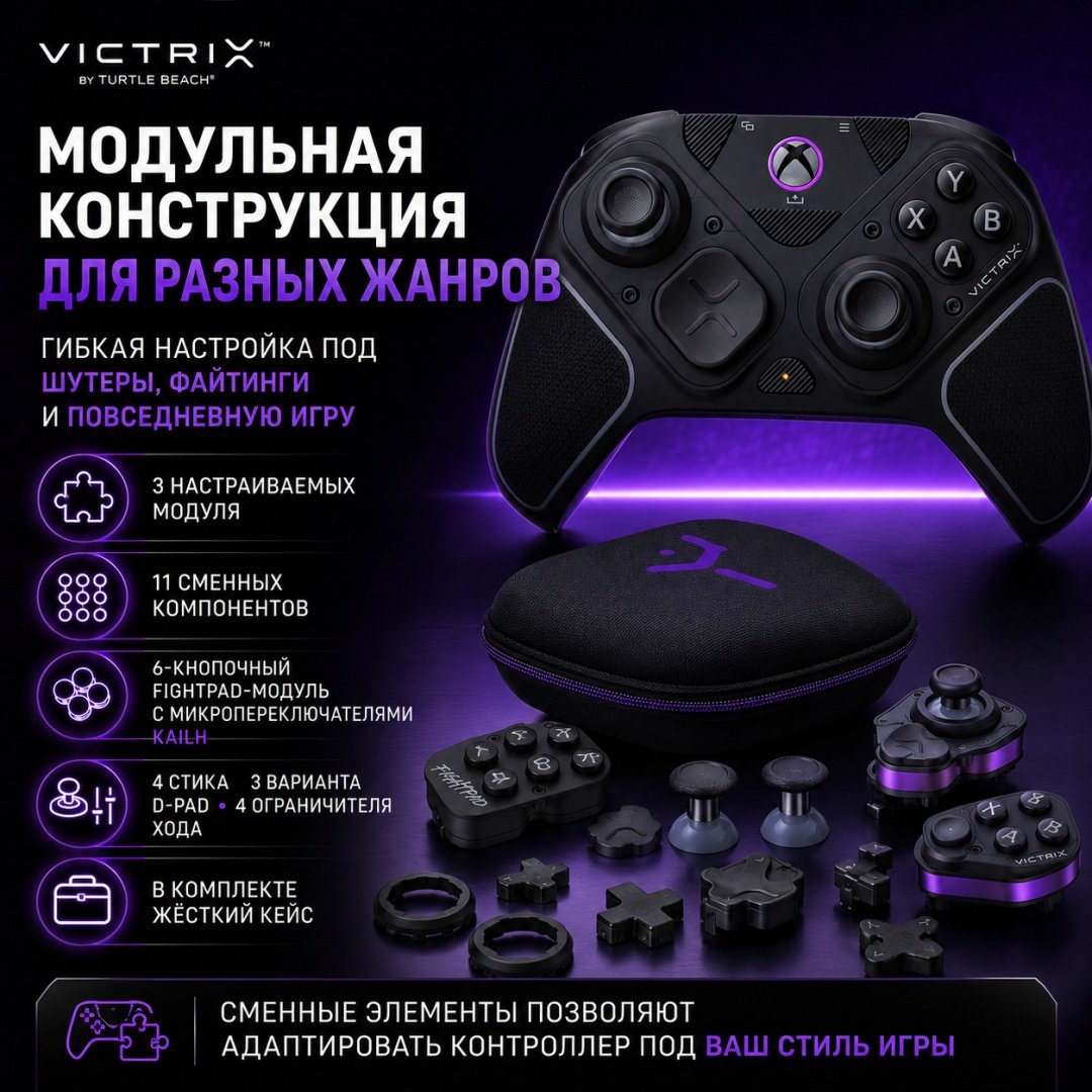 Игровой контроллер Turtle Beach Victrix Pro BFG Reloaded Wireless Modular Controller Xbox черный купить,NaN