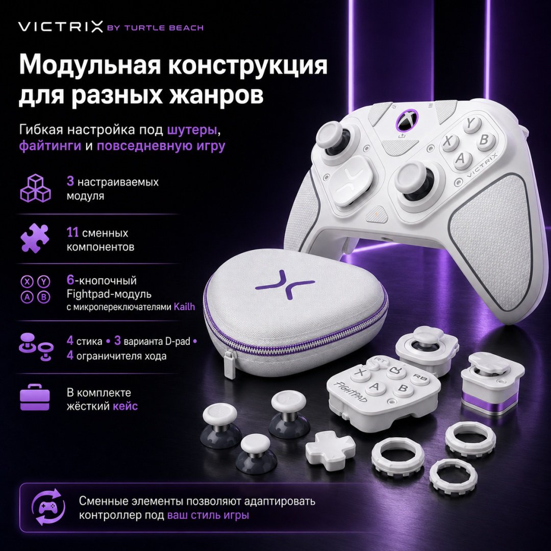 Игровой контроллер Victrix Pro BFG Reloaded Wireless Modular Controller Xbox белый купить,NaN