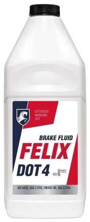 Тормозная жидкость гликолевая Felix Тормозная жидкость DOT 4 0.91 л купить,NaN