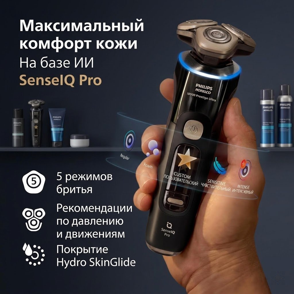 Электробритва Philips i9000 Prestige Ultra XP9400/89 роторная купить,NaN
