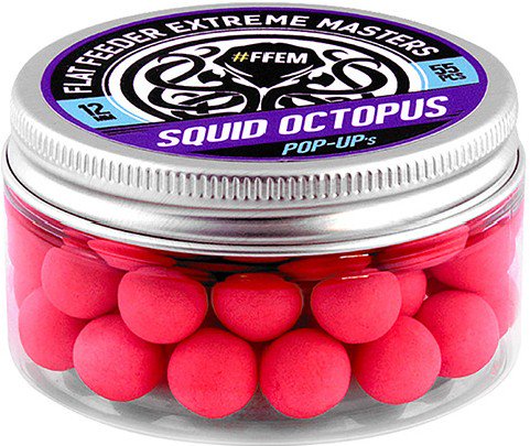 Бойлы FFEM Pop-Up Squid Octopus 12mm 55шт розовые купить,NaN