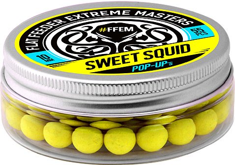 Бойлы FFEM Pop-Up Sweet Squid 12mm 55шт желтые
