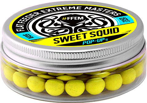 Бойлы FFEM Pop-Up Sweet Squid 12mm 55шт желтые купить,NaN