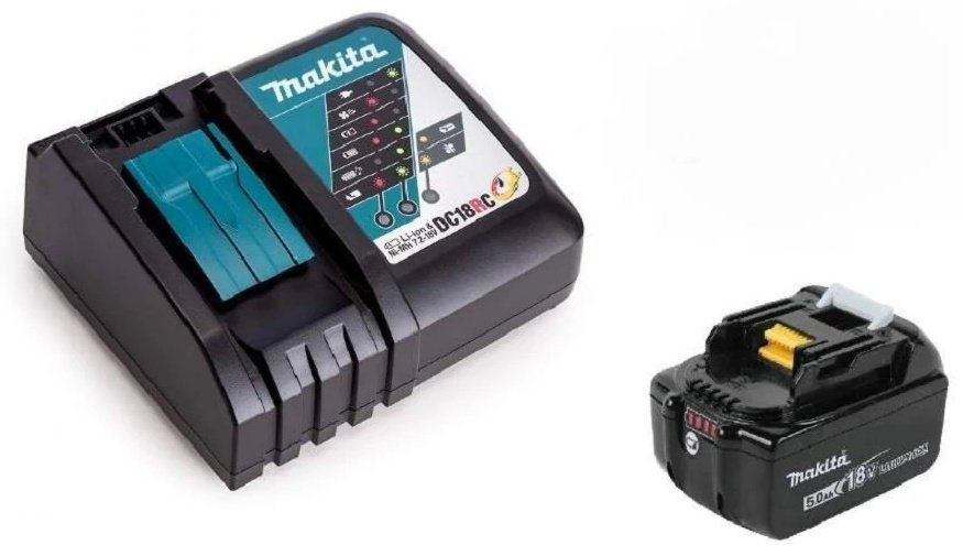 Аккумулятор Makita 1917A2-7 (BL1850B+DC18RC) Li-Ion 18 В 5 Ач 1 шт купить,NaN