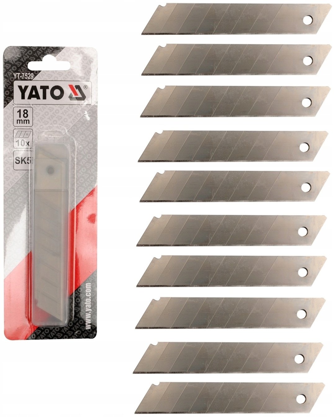 YATO лезвие для монтажного ножа YT-7529 10 шт купить,NaN
