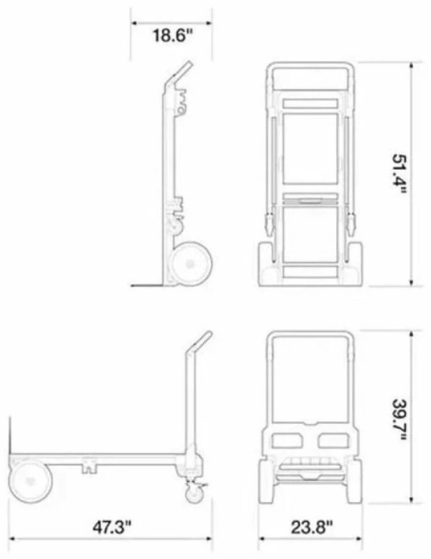 Toughbuilt тележка TB-B1-T-20 (120х60х101 см) купить,NaN