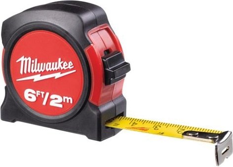 Milwaukee рулетка бытовая 48225502, 2 м х 12 мм купить,NaN