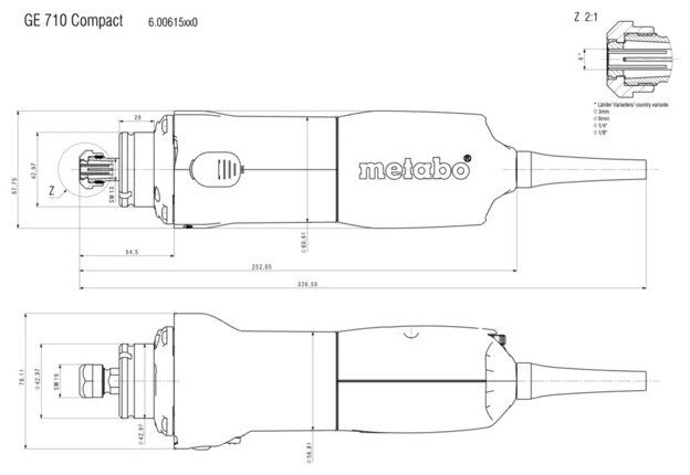 Шлифмашина прямошлифовальная Metabo GE 710 Compact (600615000) купить,NaN