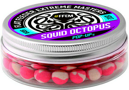 Бойлы FFEM Pop-Up Squid Octopus 10mm 55шт бело-розовые