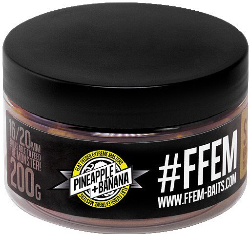 Бойлы FFEM  Super Soluble Boilies 20mm 200 г Pineapple+Banana