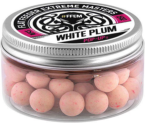 Бойлы FFEM Pop-Up White Plum 12mm 55шт розово-белые